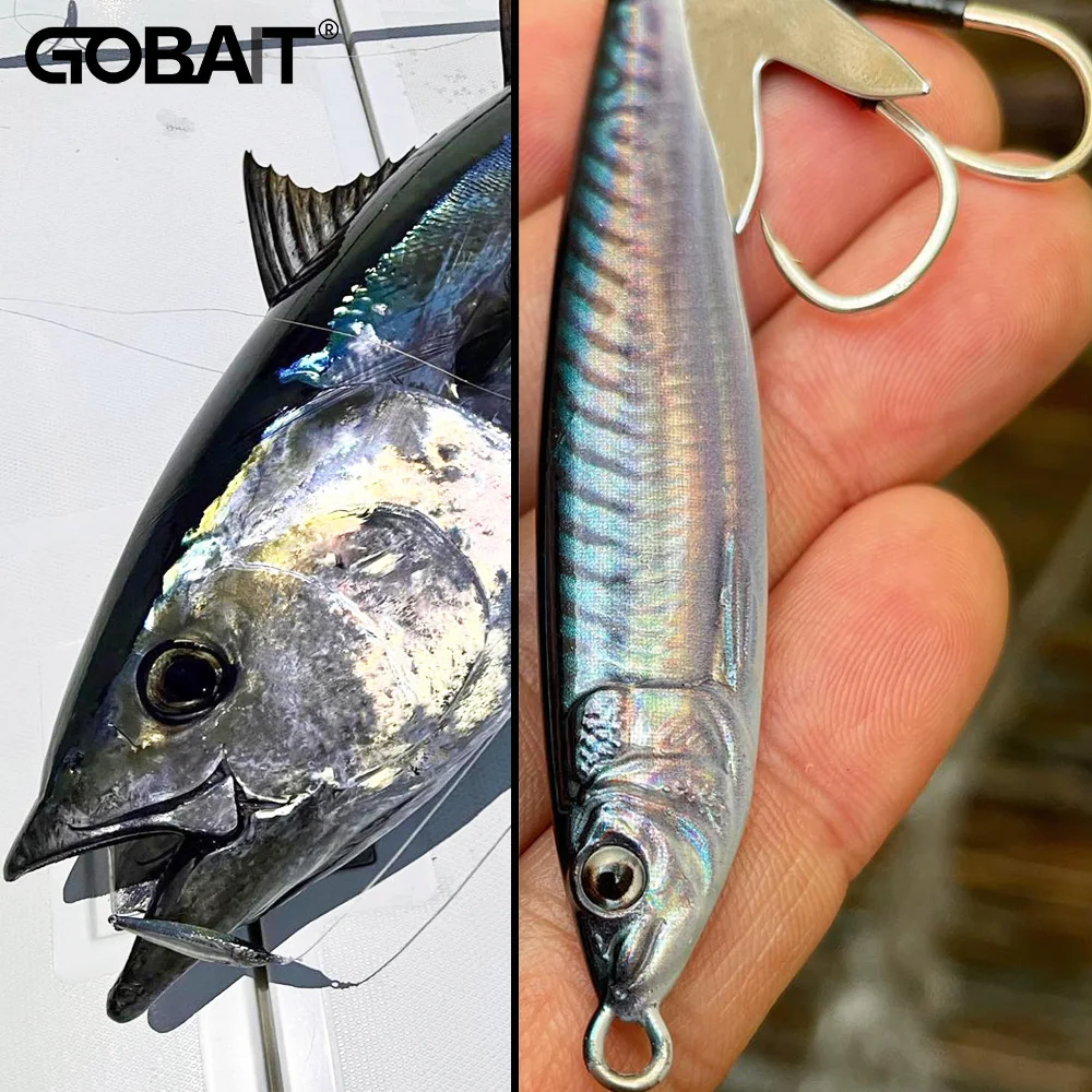 GOBAIT Metall Jig Köder 20g 30g 40g Spinner Löffel 3D Auge Farbe Laser Spinning Angelgerät Klinge haken Swimbait Pesca VIB Köder