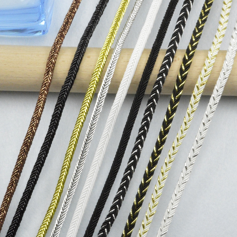 5 meter / 16,4 ft per pak nieuwe kanten riem kledingaccessoires doe-het-zelf handwerk trouwjurk dubbelzijdige bloemvlecht met kant polyester kant