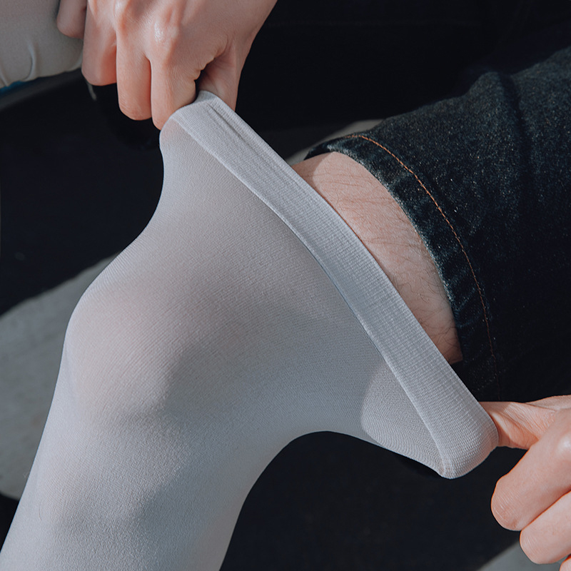 滑り止めレッグウォーマー,冷却スポーツギア,アイスシルク,UV保護,サイクリングおよびランニング脚スリーブ,夏