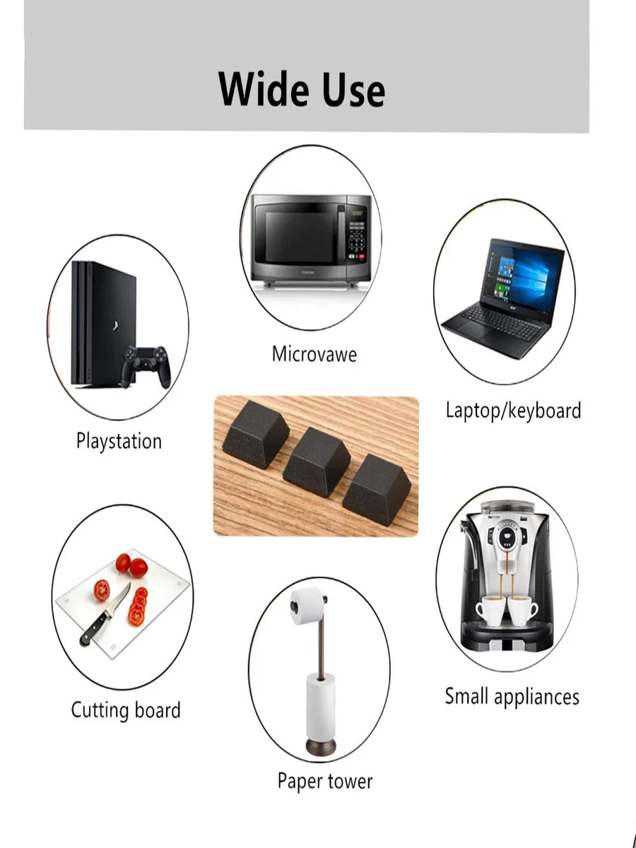 ยางสีดําฟุตแผ่น Self-กาวสแควร์/รอบโช้คอัพปะเก็นสําหรับลําโพงแล็ปท็อป Electronics เครื่องใช้ไฟฟ้าเฟอร์นิเจอร์