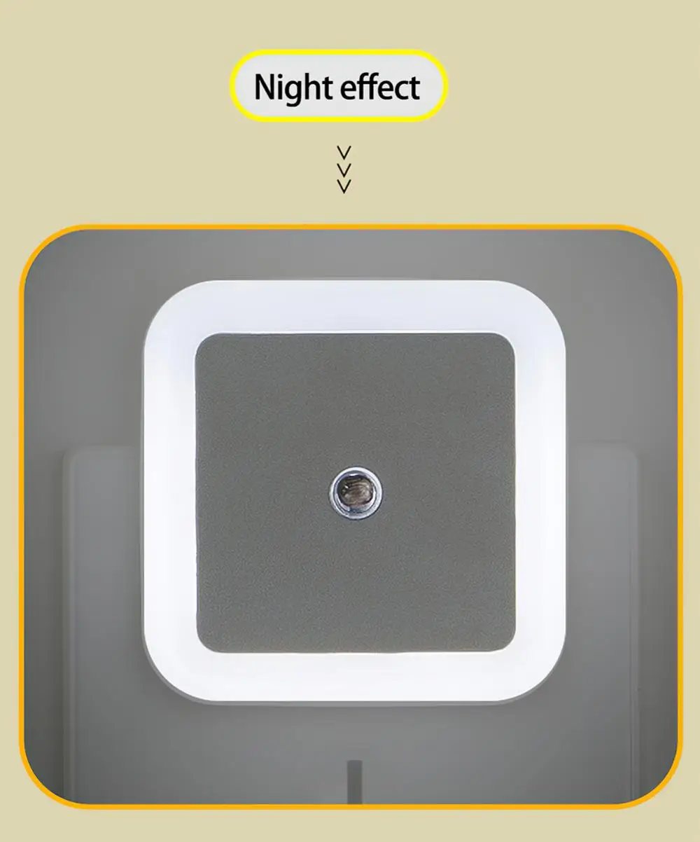 Đèn Ngủ LED Thông Minh Cảm Biến Chuyển Động Đèn EU Anh Mỹ Cắm Mini Dán Tường Cho Phòng Ngủ Hành Lang Hành Lang Cầu Thang Đầu Giường đèn