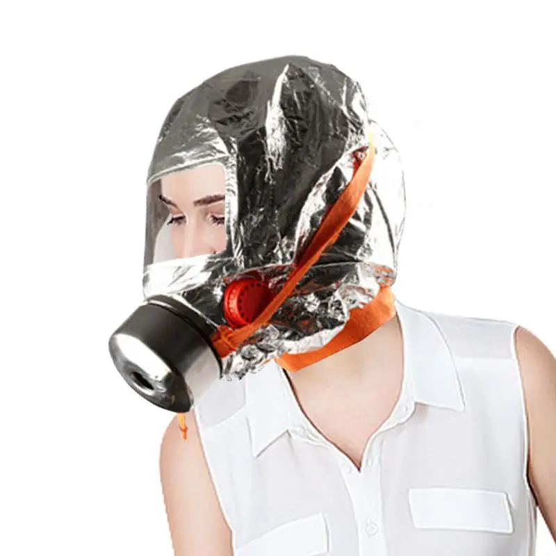 Fire Escape Hood Reusable Fire Escape Face Covering Anti-Fog Nose Shield With Filter Reusable Escape Breath Protector For Adults