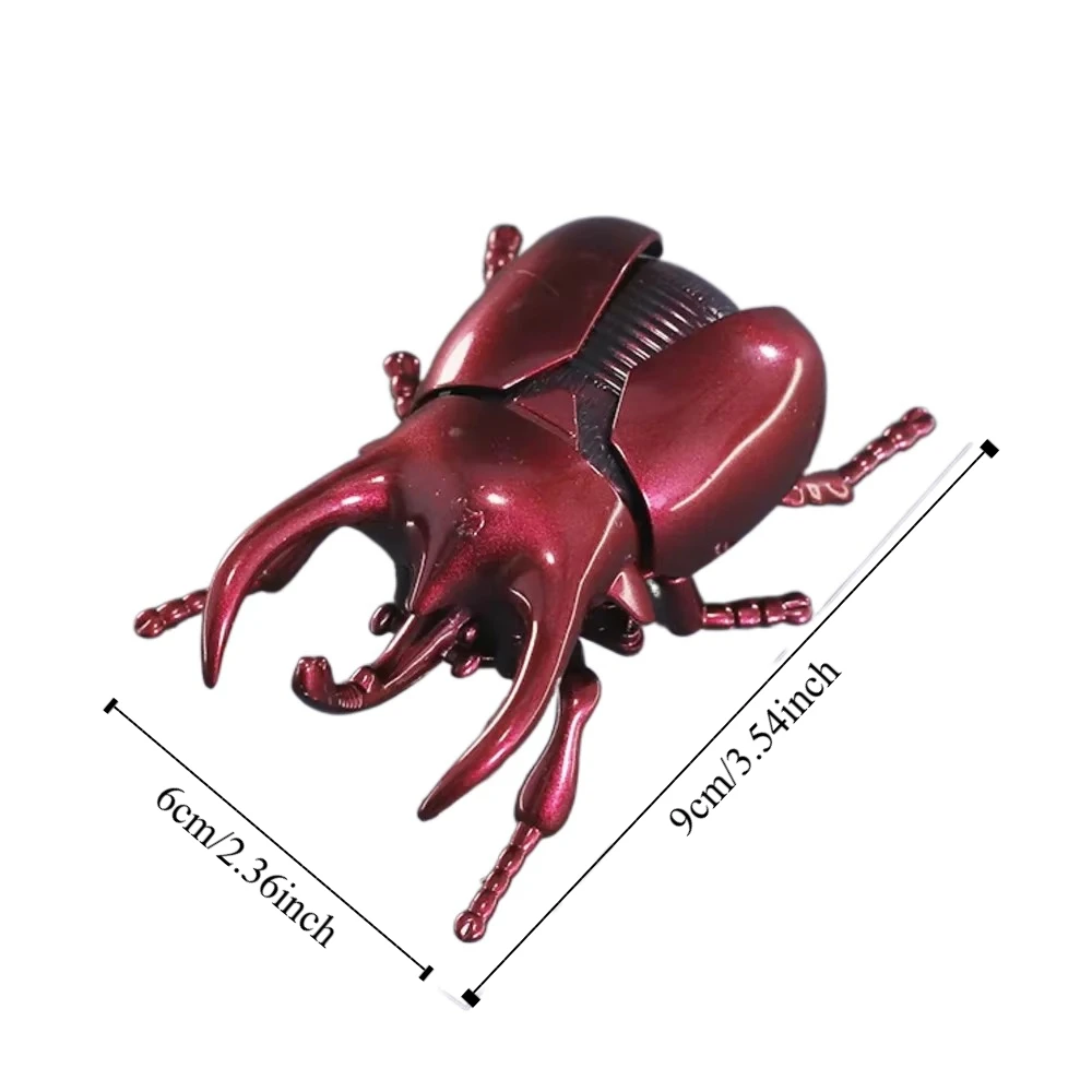 Clockwork Toys Wind-Up Beetle Toy Realistic Trick Props Simulated Beetle Insect Model Wild Insect Education