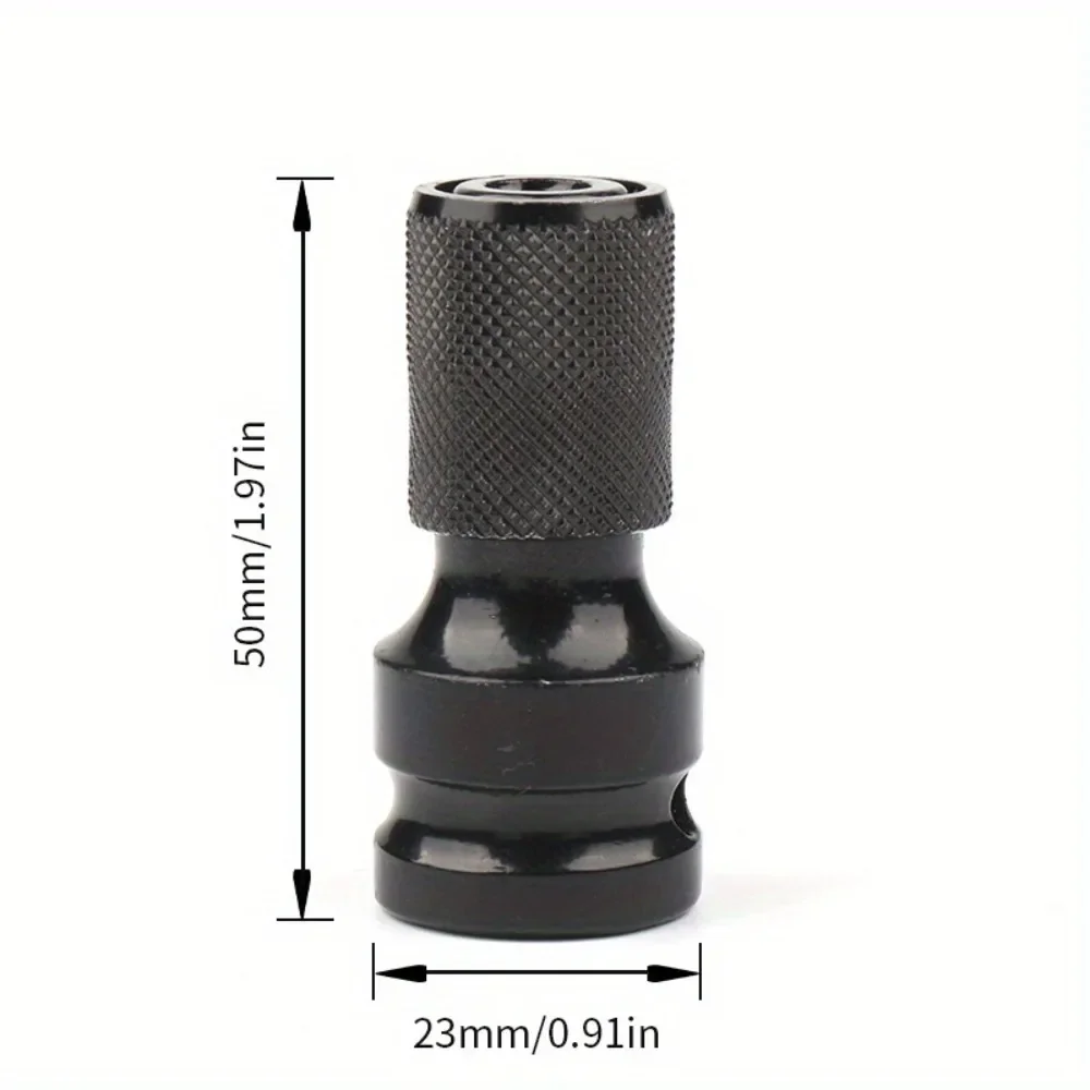 1pc chave de impacto para adaptador de broca 1/2 a 1/4 hex conversor soquete extensão bit titular para chave elétrica e ferramentas elétricas