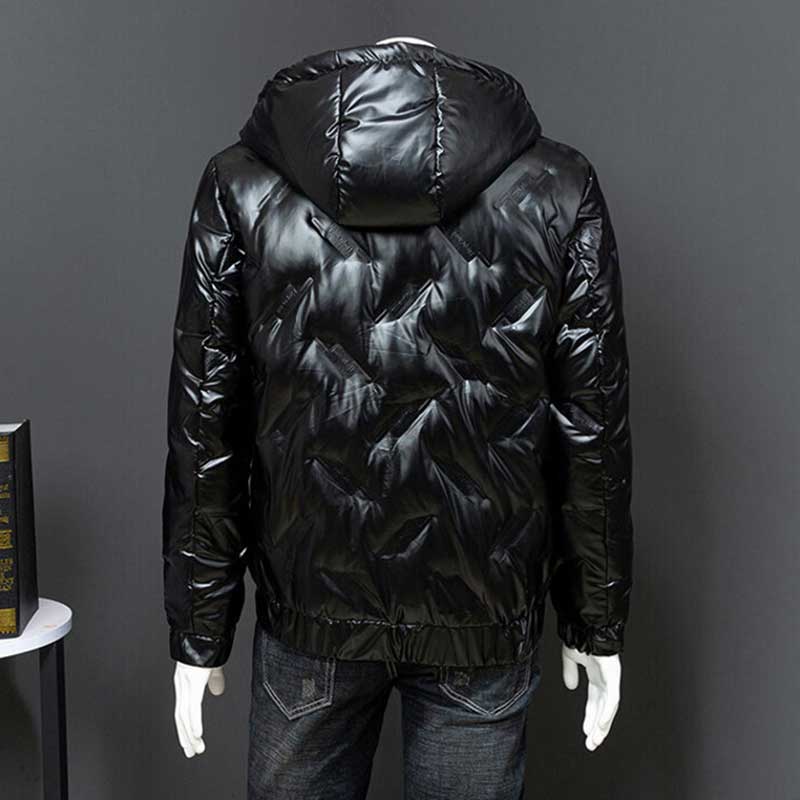 Winter Männer Plüsch Dicke Warme Mit Kapuze Jacke Für Männer Winddicht Leichte Daunen Jacke Männer Mode Lässig Glänzend Unten Jacke Männlich