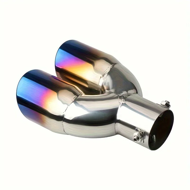 Car modification dual pipe exhaust pipe decoration universal thickened version dual outlet tailpipe muffler