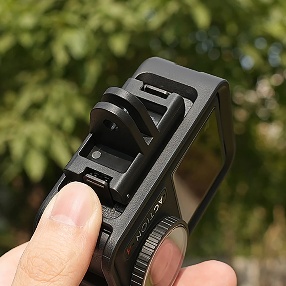 Adaptador magnético de duas garras, rosca 1/4 para dji action 4 3, porta universal para dji action 4 /dji action 3, acessórios para câmera