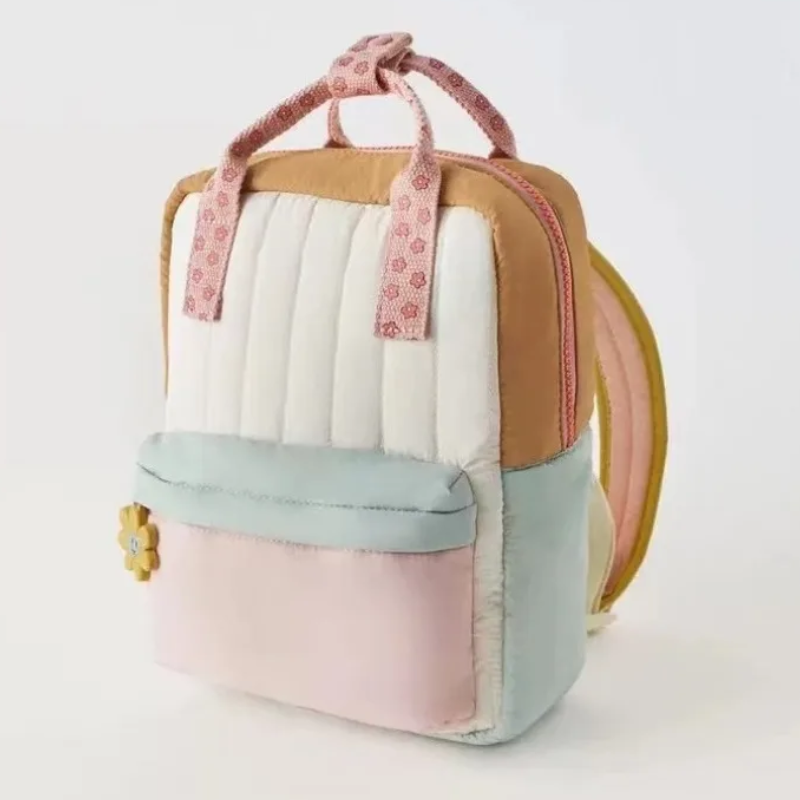 Nova mochila infantil leve para compras, pingente de girassol fofo com bolsa escolar pequena colorida