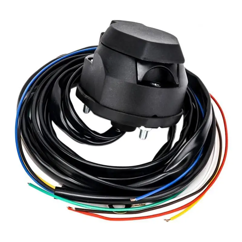 Enchufe y enchufe de remolque de 7 pines con cable de extensión, conector de 1,5 m, accesorios para camiones, remolque