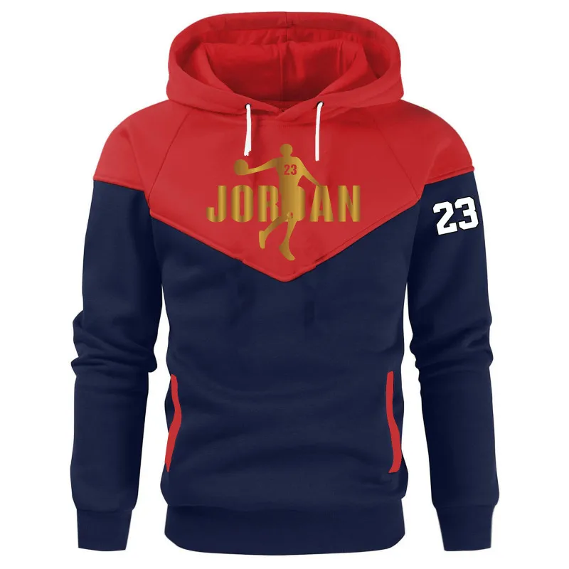 Sudadera con capucha informal para hombre y mujer, Jersey holgado y cómodo de talla grande con estampado de retazos y cordón, otoño/invierno 2024