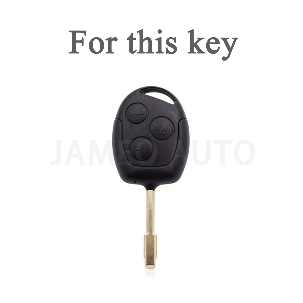 Para Ford Mondeo Focus Fusion Fiesta Galaxy Transit 2008 2006 2007 Tpu 3 botones funda para llave de coche accesorios