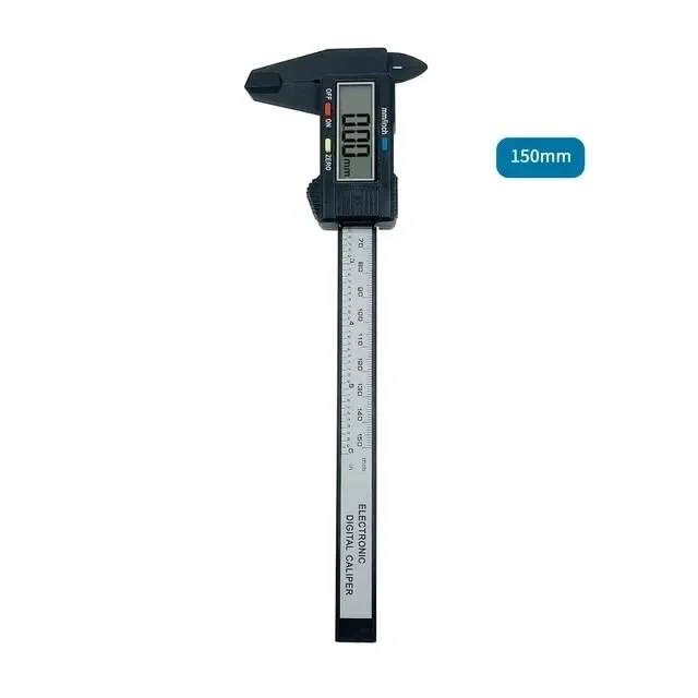 Calibro digitale elettronico portatile quadrante in fibra di carbonio calibro a corsoio micrometro strumento di misurazione righello digitale 150mm 100mm