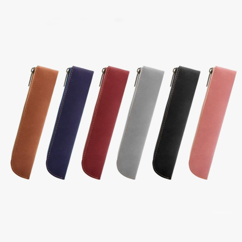 Große Kapazität Bleistift Tasche PU Leder Stift Hülse Schutzhülle Zipper Bleistift Beutel Stift Halter Student Schule Büro Liefert