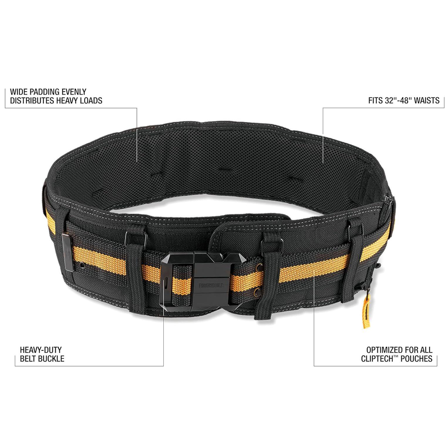 TOUGHBUILT Padded Belt Heavy Duty Buckle / Back Support Suitable for Waist Bag Clip Tech Hubs (3 Pcs) TB-CT-41/ TB-CT-150