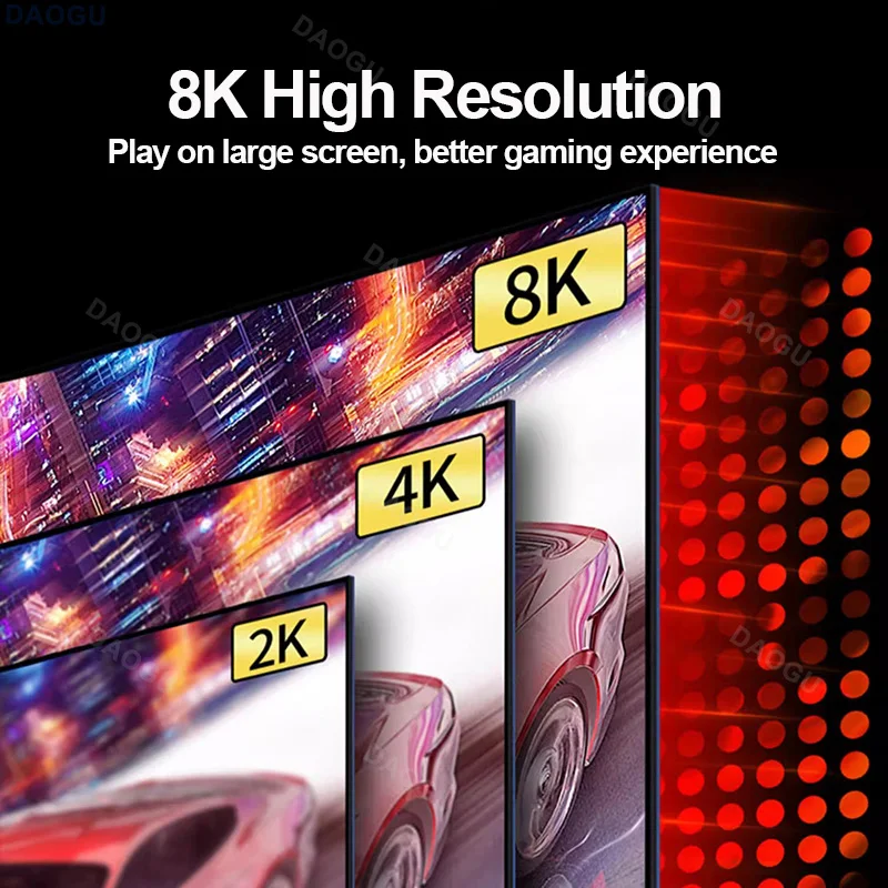 HDMI-совместимый кабель 48 Гбит/с, 8K, 60 Гц, 50 см, 1 м, 2 м, 3 м, 5 м, HDMI-совместимый кабель 2.1, 4K, 120 Гц, HDR, видеокабель с 3D-эффектом для ПК HDTV