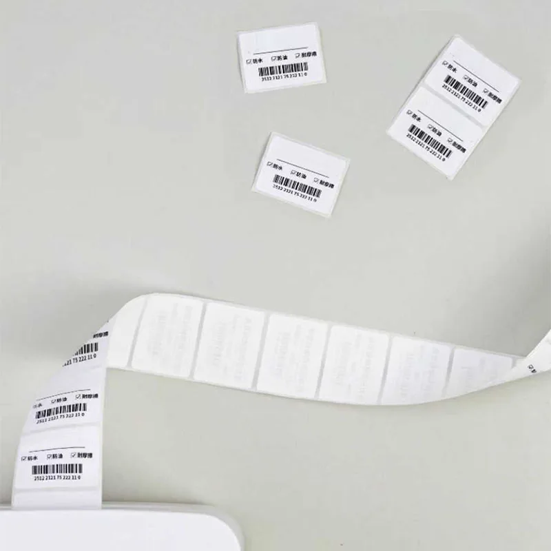 White Thermal Sticker Label 30/40mm Width Self-adhesive Roll Labels Paper Cloth Price Barcode Tag For Phomemo M220 M110 Printer