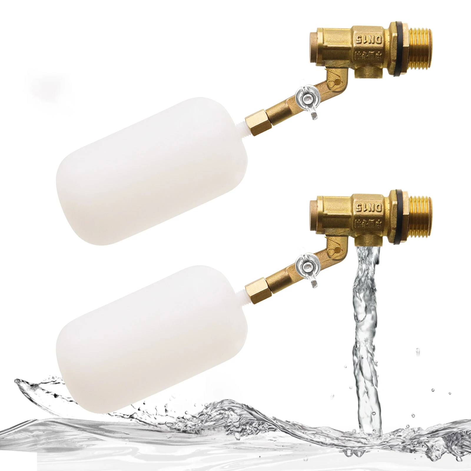 1/2 Polegada bola flutuante de bezerro de cobre, válvula flutuante de água para enchimento automático da válvula flutuante da lagoa, para tanques de gado, aquários (1pc)