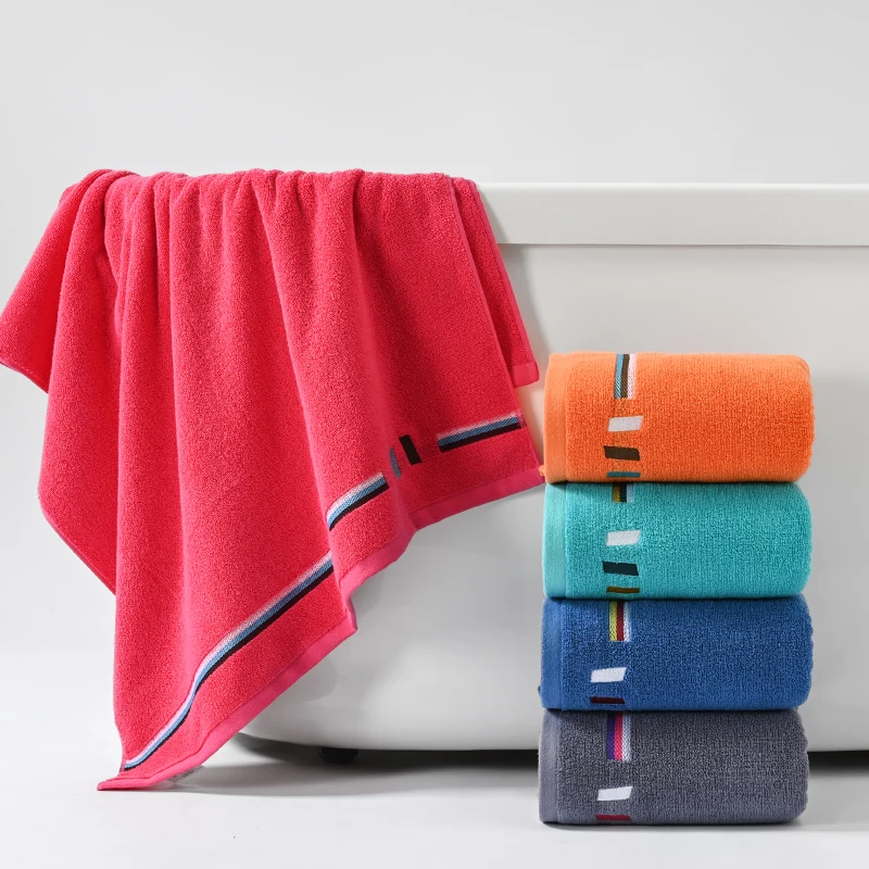 Toalla de baño grande de algodón 100%, Toalla de baño para adultos, Toalla de baño absorbente para el sudor, juego de toallas de baño coloridas, Toalla de baño de gran tamaño