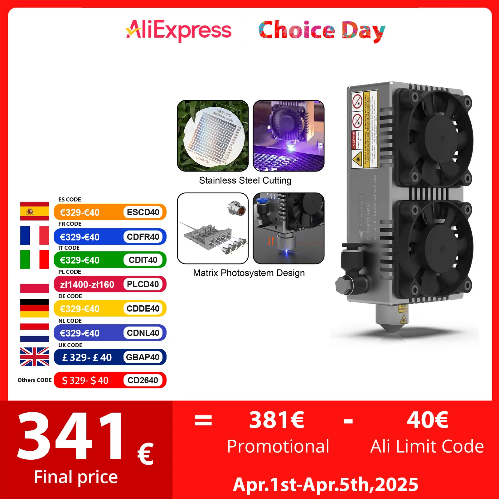 NEJE E80 Lasermodul 130 W Leistungsstarker 450 nm TTL-Lasergravierer Schneidmodulkopf Holz Metall Logo Schneiden Offline Slimmer Machine