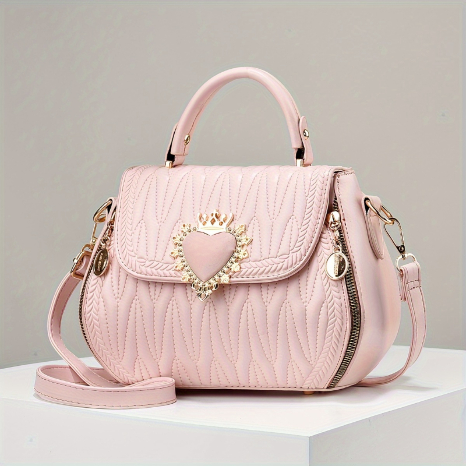 Bolsa crossbody acolchoada, bolsa de ombro, bolsa e bolsa casual feminina