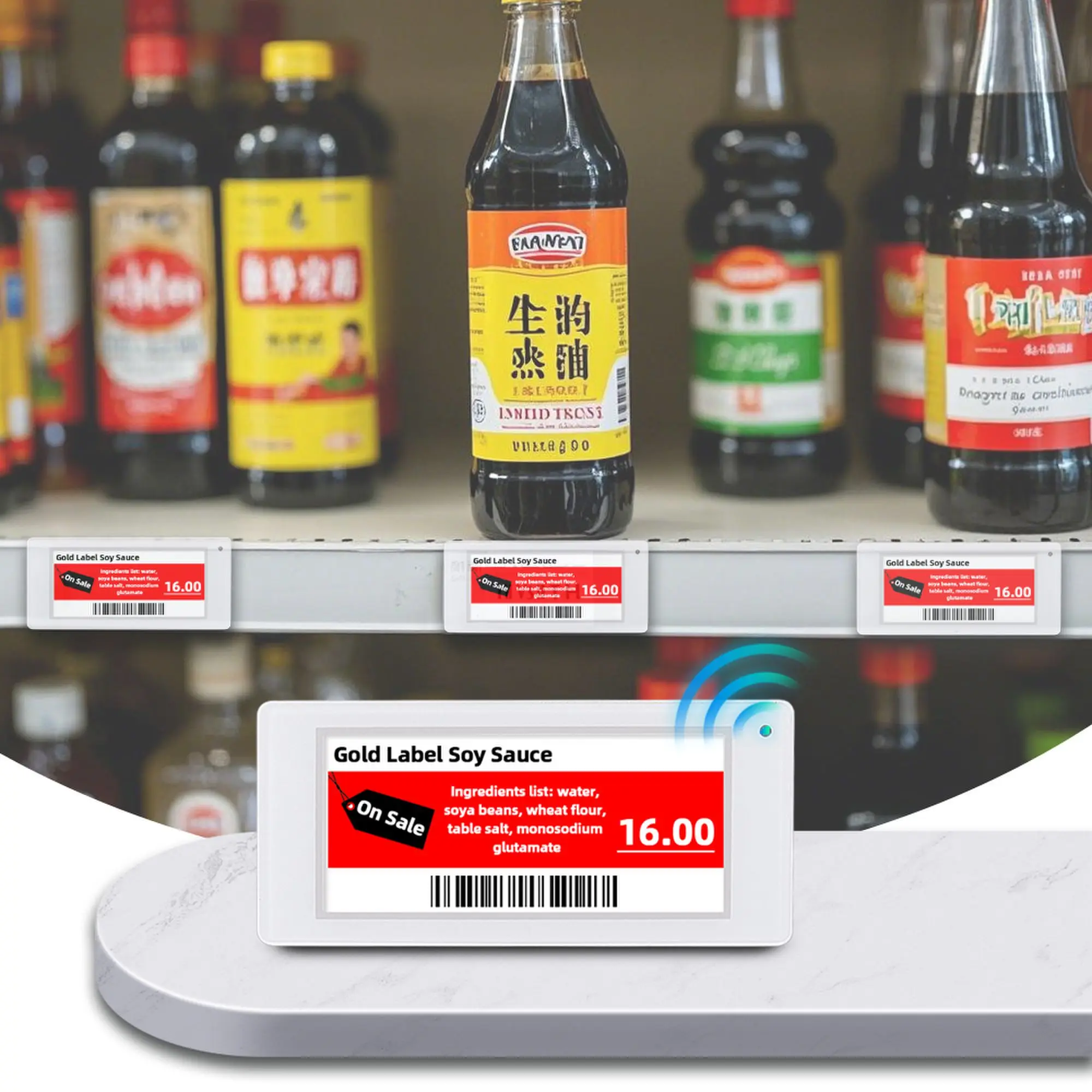 Ble Prijskaartje Digitaal Esl elektronisch plankrandlabel met app Elektronische productlabels