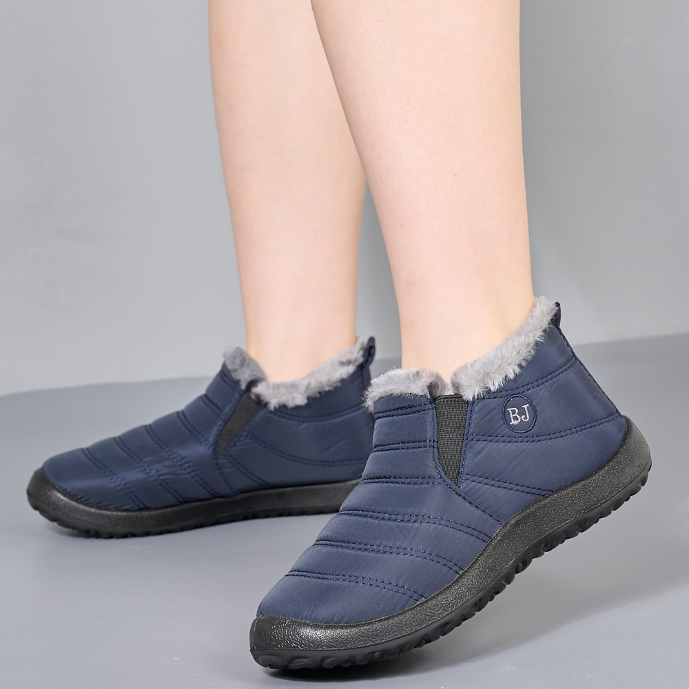 Winter Dames Laarzen Waterdichte Snowboots Plus Size Casual Platte Enkellaarsjes Antislip Warm Bont Dames Schoenen Pluche
