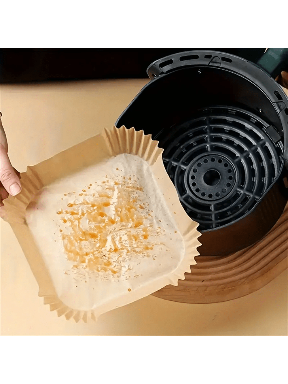 Air fryer paper，50/100 pieces of disposable paper pads for air fryer, air fryer accessories, oil-proof and waterprof