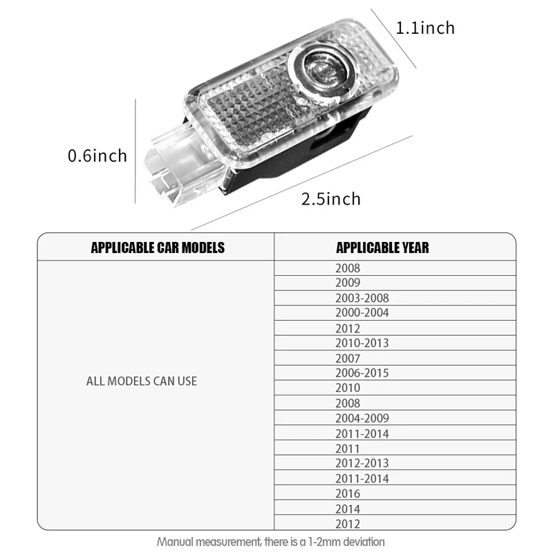 Para Audi A3 8V 8P A6L A5 A7 Q3 Q5 Q7 A4 B5 B6 B7 B8 A1 RS TT S3 S6 Sline Quattro puerta de coche HD luz de bienvenida lámpara de proyector láser