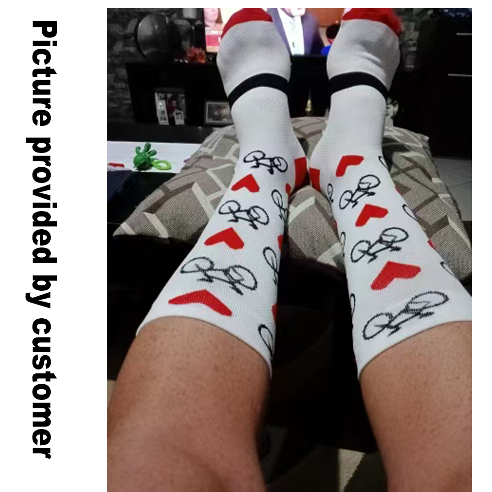 NEUE SPORTS Hochelastische, atmungsaktive, schnell trocknende Schweißabsorptions-Fahrradsport-Radsocken