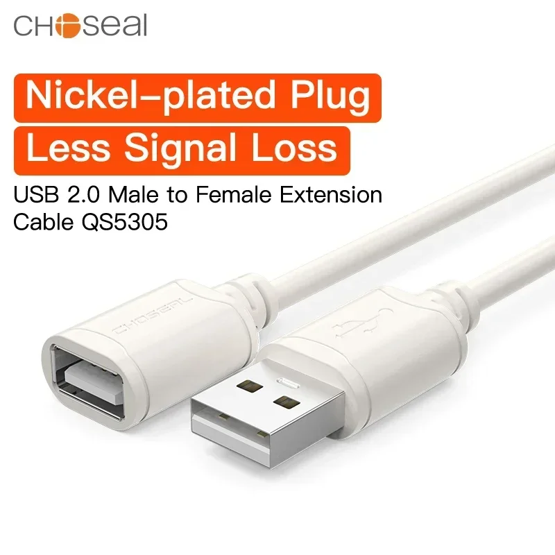 CHOSEAL USB 2.0 Extension Cable AM/AF For TV Laptop PC Keyboard High Speed USB Data Cable