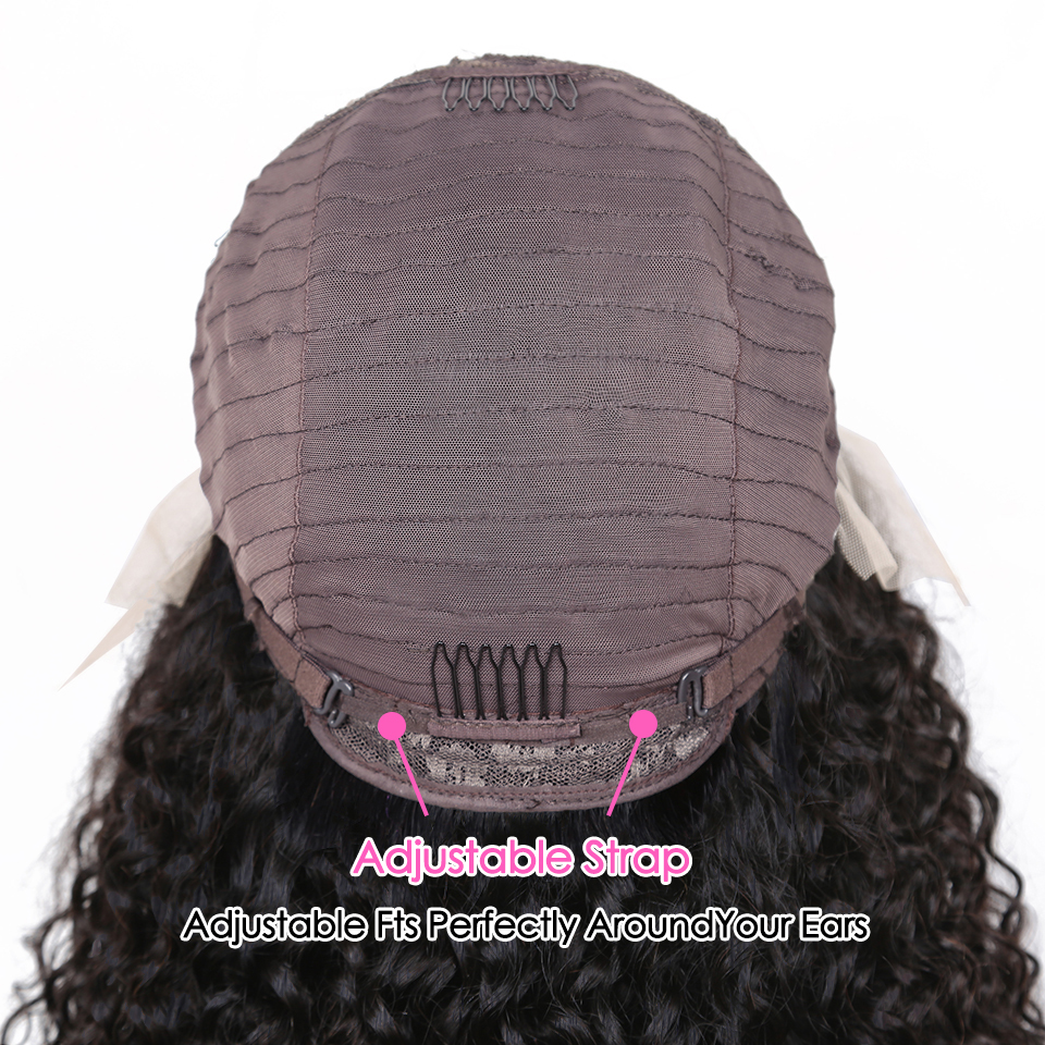 Parrucca corta per capelli umani ricci crespi da 8 a 16 pollici Pre pizzicata T Parte in pizzo Parrucche per capelli umani ricci peruviani per donne e ragazze