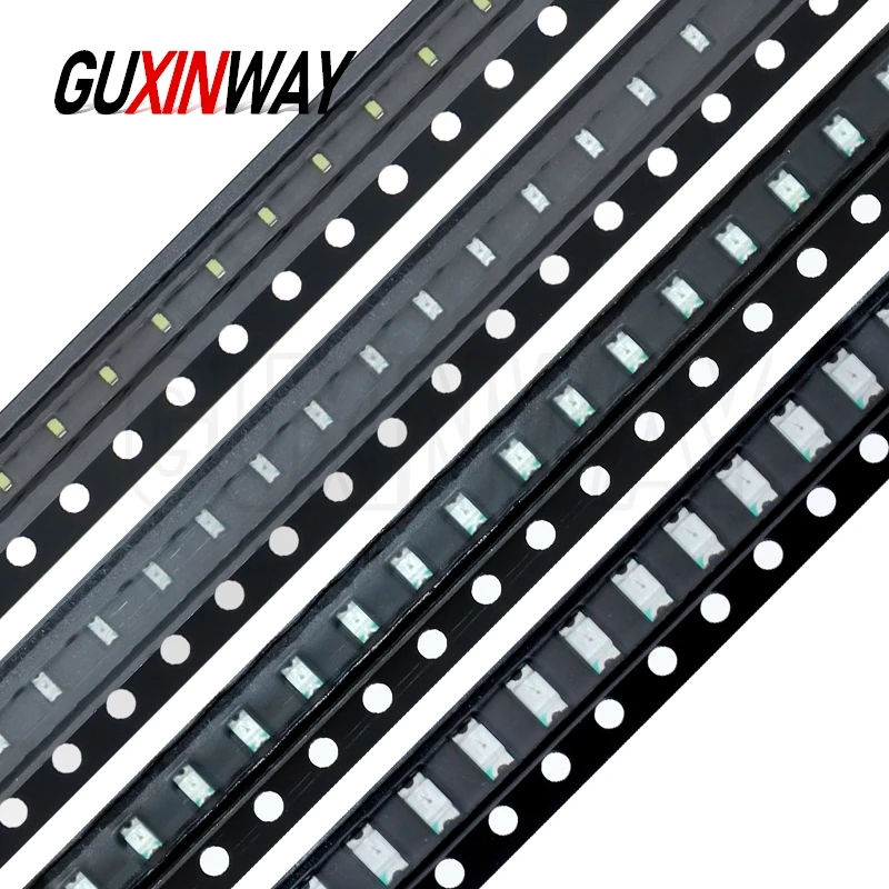 100 pz 0402 0603 0805 1206 smd led Rosso Giallo Verde Bianco Blu Arancione diodo emettitore di luce Acqua Trasparente LED Diodi luminosi Set