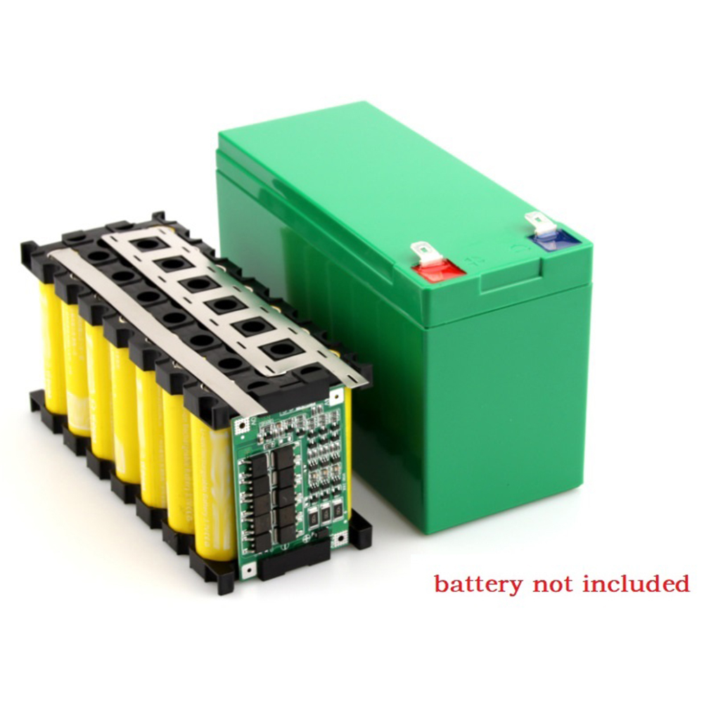 12v/7ah caixa de bateria caber 18650 células caixa vazia 3*7 titular 3s25a bms caixa de armazenamento de tira de níquel para diy protetor de embalagem de bateria