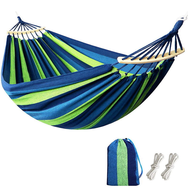 Hammock Garden Canvas Outdoor for Leisure Portable Thickened Anti-Rollover Hanging Outdoor Camping Backpackaging Hammock Stand