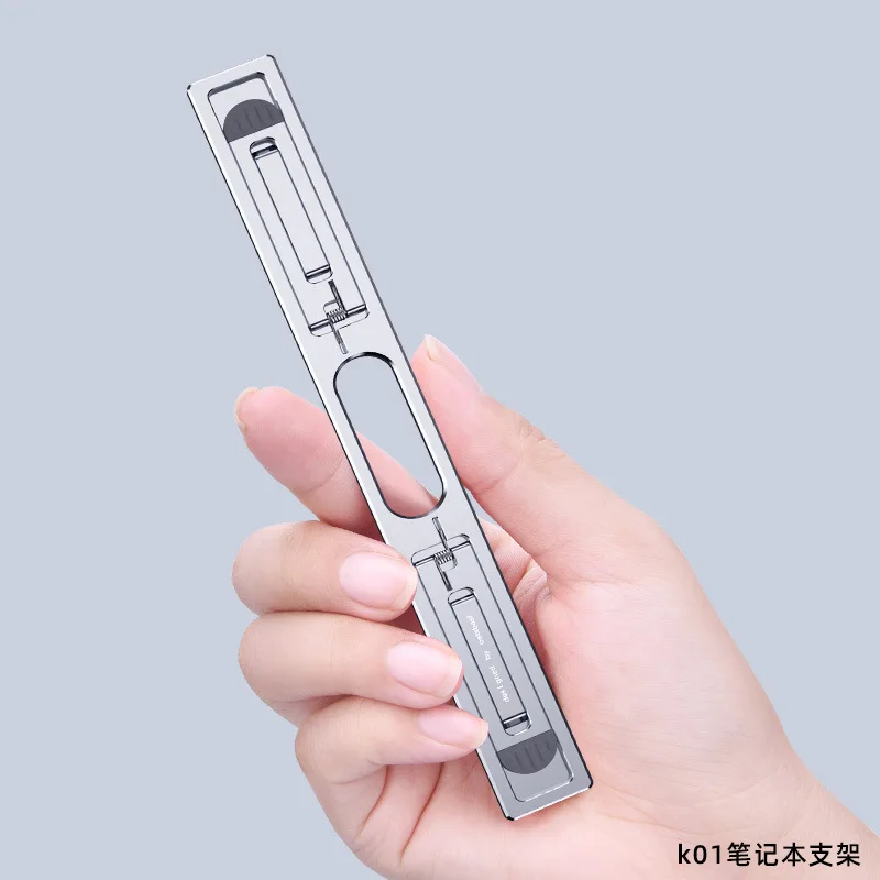 Supporto per Laptop supporto per Laptop regolabile da tavolo con Base rialzata in lega di alluminio pieghevole supporto per Laptop a scomparsa in altezza