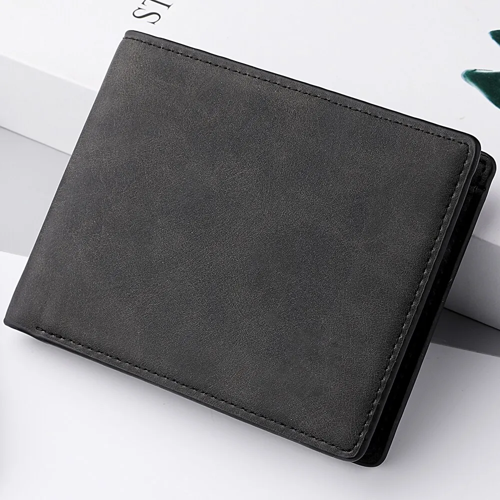 2025 New Wallet Men Short Dollar Clip Zipper Simple Soft Leather Lightweight