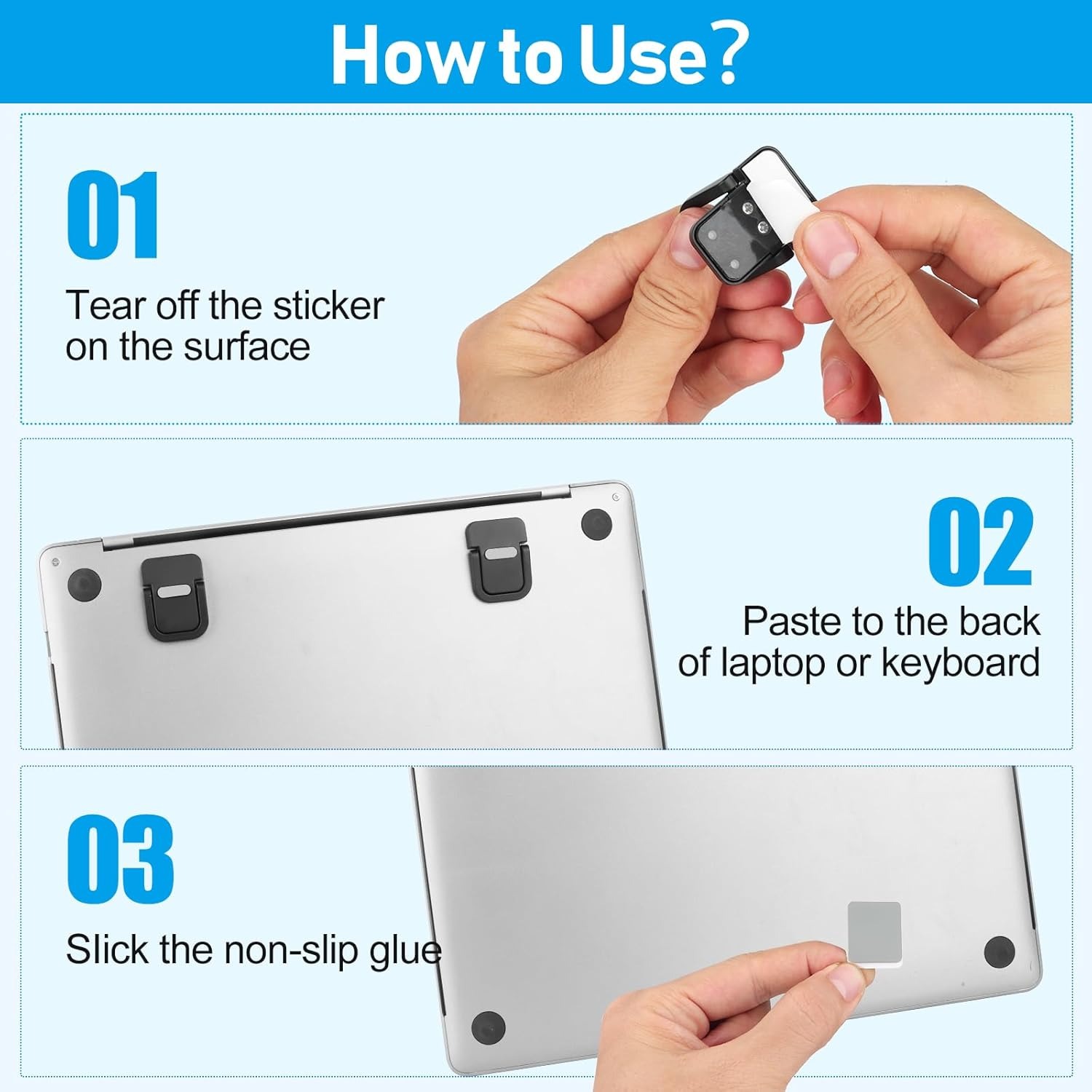 Support d'ordinateur Portable pour support d'ordinateur, Mini pieds portables pour Macbook Huawei Samsung Xiaomi Dell ASUS Lenovo HP