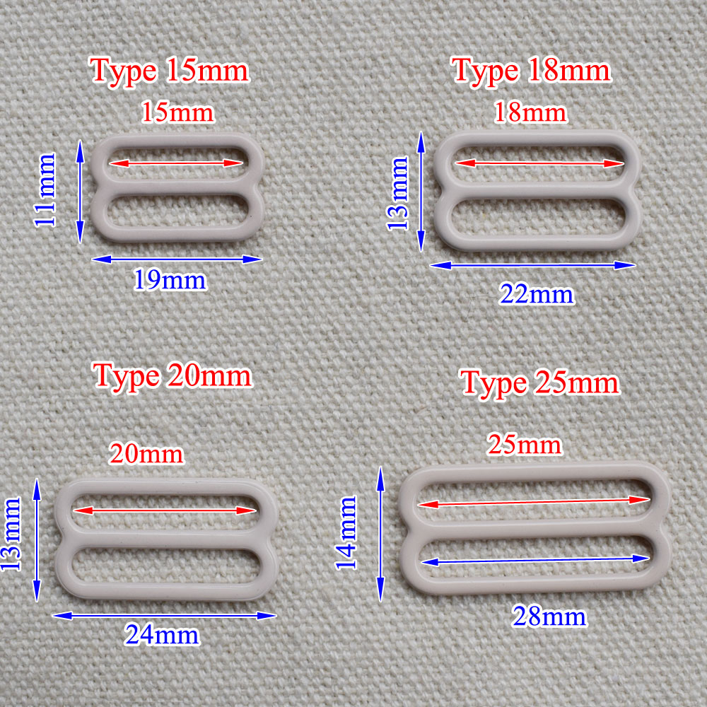 20pcs 10mm-25mm Metal Bra Strap Adjustment Buckles Underwear sliders Rings Clips For Lingerie Adjustment DIY Accessories
