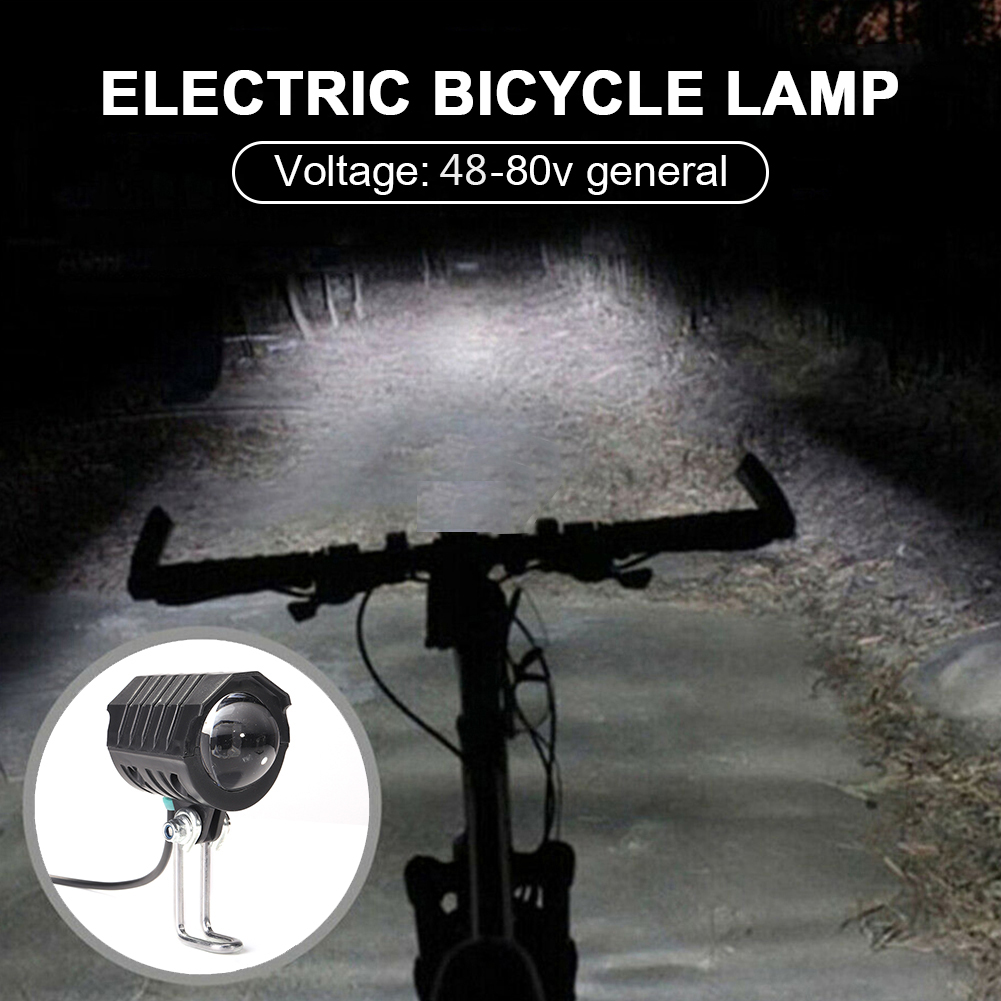 Ebike e-bike 36v 48v 60v 80v luz da bicicleta elétrica com chifre à prova dwaterproof água scooters motocicleta farol chifre conjunto farol dianteiro