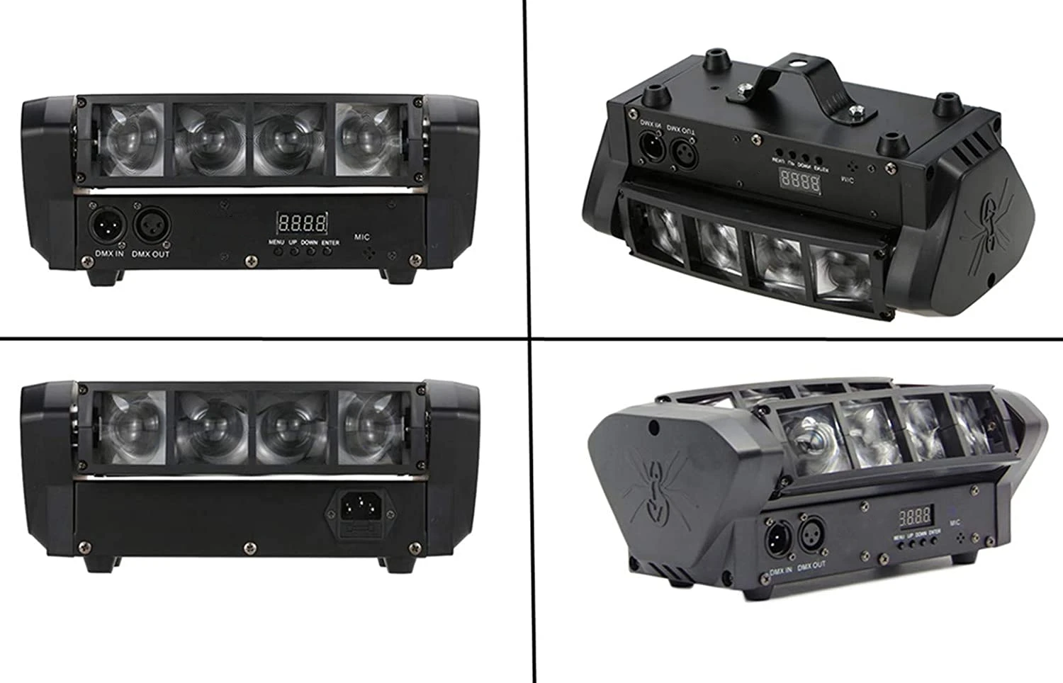 8 LED RGBW Mini Led Spider Light หัว DMX Beam Moving Head Light Led Party แสดงแสง DJ Lighting