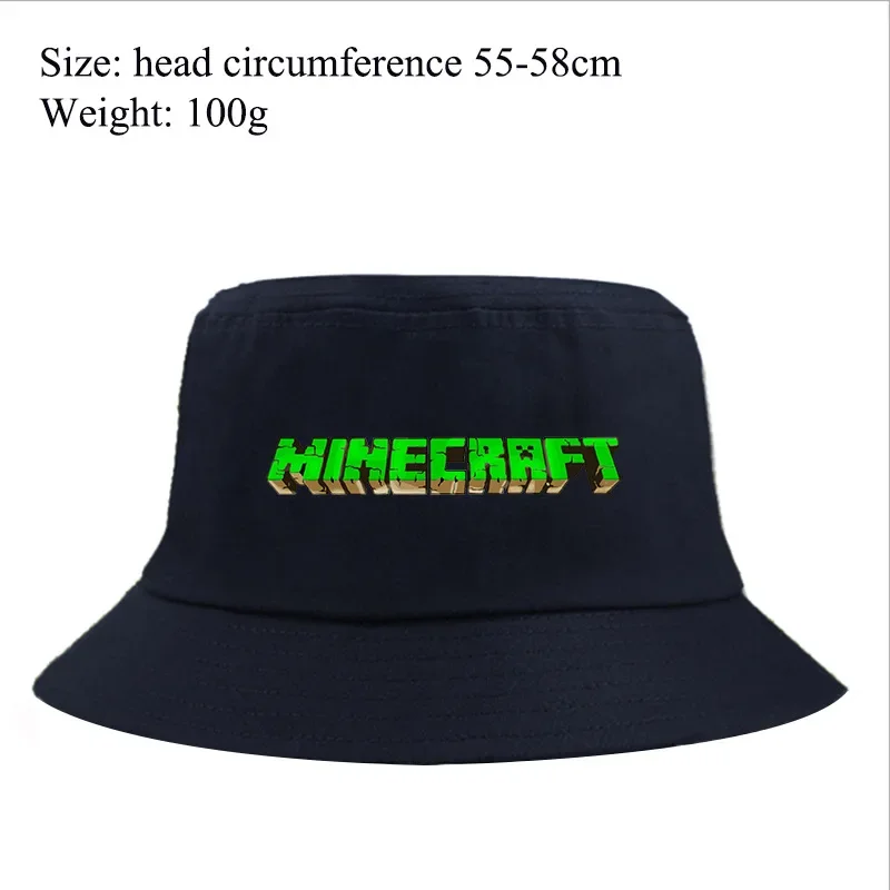 ขายร้อน My World Minecrafts Steve ฤดูใบไม้ร่วงฤดูหนาวหมวกชาวประมง Creeper พิมพ์การ์ตูนผู้ชายผู้หญิง Bonnets หมวกสําหรับของขวัญ Xmas
