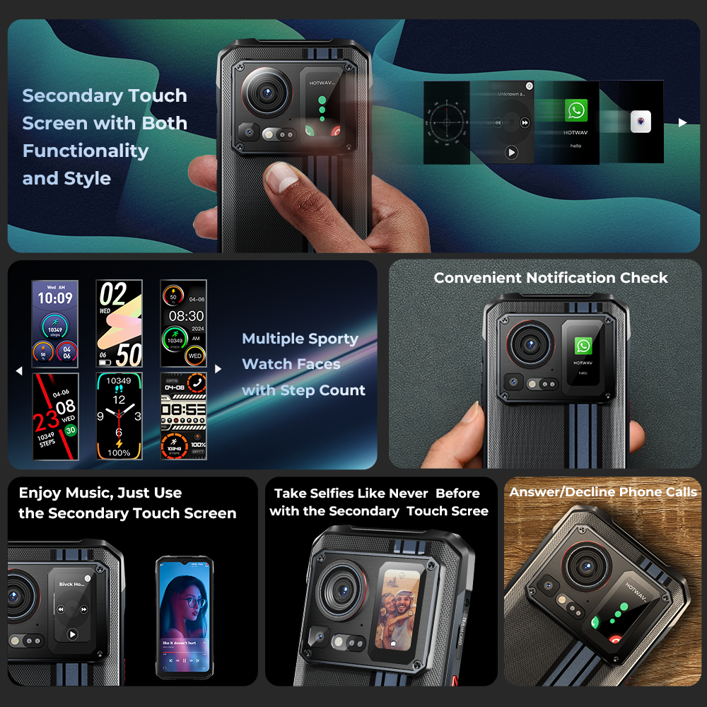 월드 프리미어 초박형 휴대폰, HOTWAV 사이버 15 러기드 폰, 200MP PixSmart G99, 6.6FHD + 120Hz 스마트폰, 24GB, 256GB