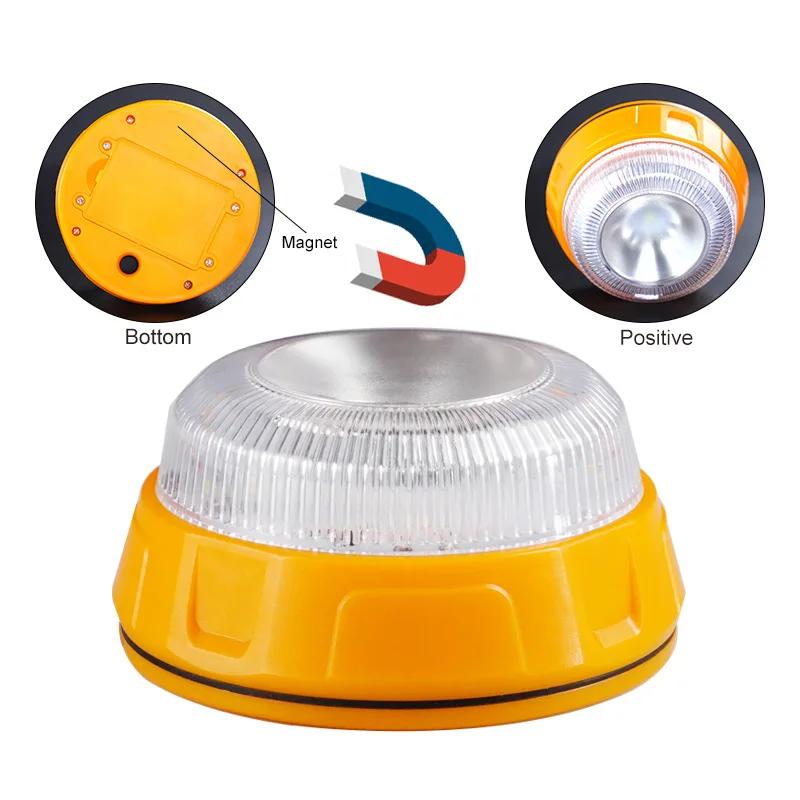Car Emergency Beacon V16 SOS Light Roadside Safety Help Flashing Lamp Traffic Safety Warning Magnetic Breakdown Work Lamp Sign