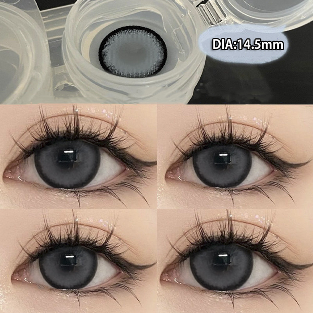 KSSEYE, 2 uds., lentes de contacto de ojos naturales, lentes de colores circulares recetados para miopía, lentes de maquillaje para pupila de belleza, envío rápido anual