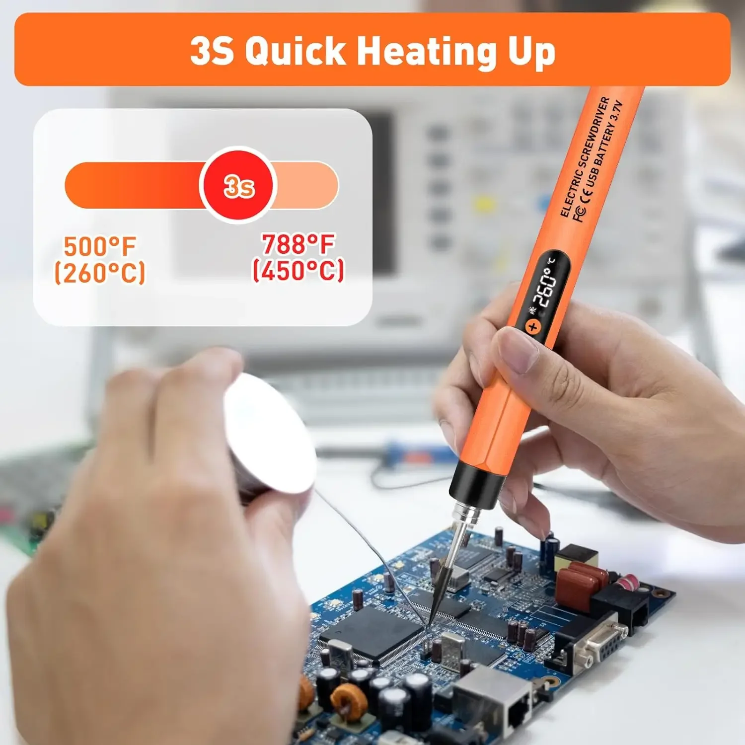 1000mAh USB LED Cyfrowy zestaw do lutowania elektrycznego Mini bezprzewodowy Regulowana temperatura 300-450 ℃ Inteligentne narzędzie do lutowania spawalniczego