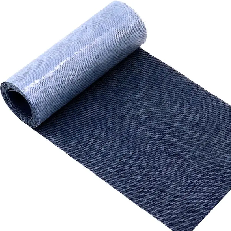 1 rolo de remendos de ferro Jean, sussidio de reparo de jeans de 8 x 50 cm, roupas, remendos autoadesivos para crianças e adultos ﻿