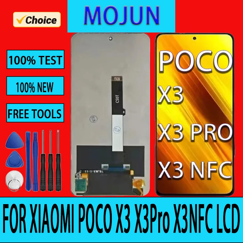 Choice IPS LCD For Xiaomi POCO X3 Display LCD Touch Screen Digitizer For POCO X3 Pro NFC LCD Replacement Parts M2007J20CG Displa