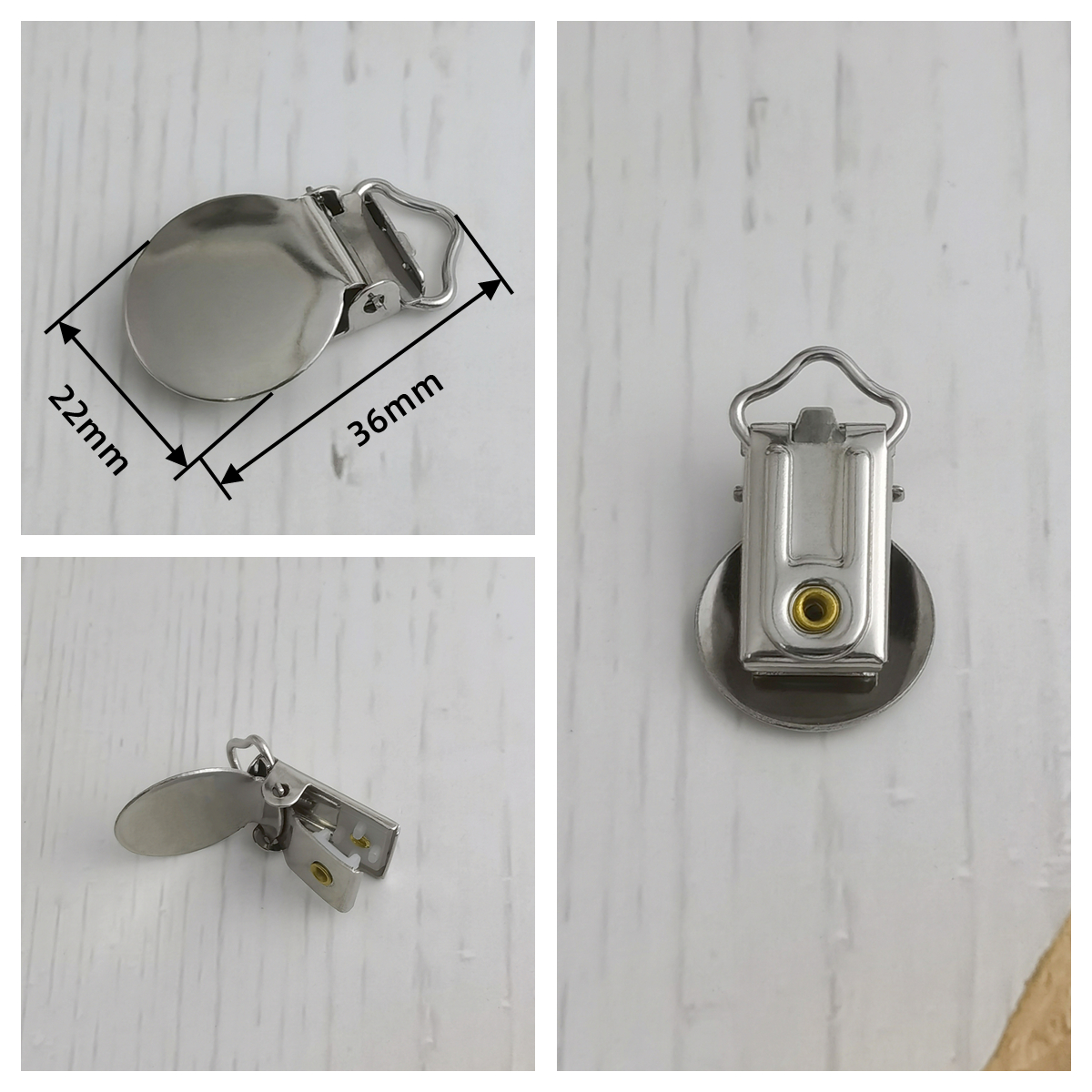 Genuine Aço Inoxidável Suspender Clipe, Folha de cama Chupeta, Junta de Proteção Interior, Rust Free, 8 Pcs, C1601