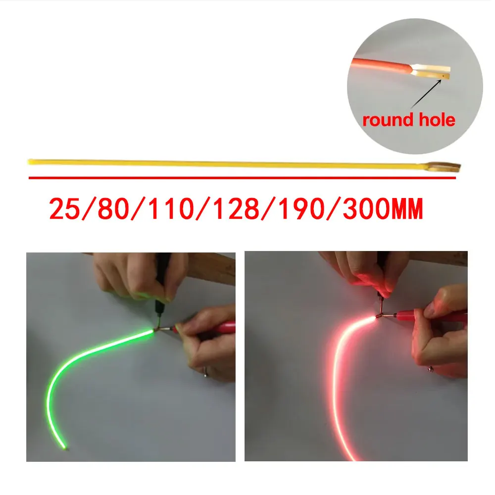 LED Flexible Filament DC3V 25/80/110/128/190/300MM Positive Negative Same End Edison Bulb Lamp Parts DIY Diode Decorative Lamp