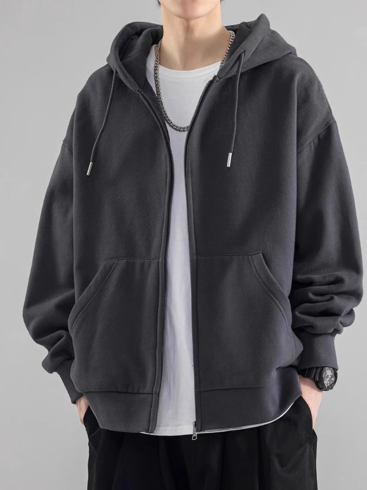 Mole com Capuz Pesado para Homens, Nova Coleção de Primavera, Outono e Inverno, For com Fce, Moda Casual para Jovens